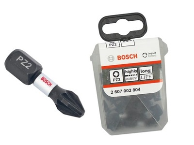 BOSCH bity końcówki udarowe Pz2 25 sztuk zestaw