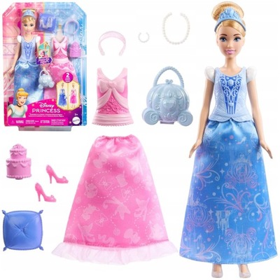 DISNEY PRINCESS LALKA 2W1 KSIĘŻNICZKA KOPCIUSZEK ZABAWKA DLA DZIEWCZYNKI