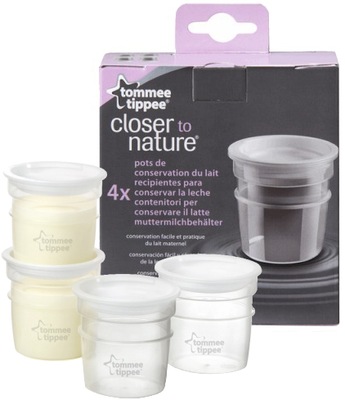 TOMMEE TIPPEE 4x60 ml Pojemniki Na Mleko Pokarm