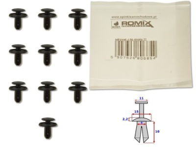 Mitsubishi colt cj 96- кліпса кліпса штифт багажник фото №1