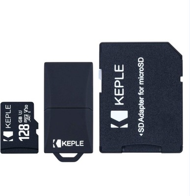 Karta pamięci microSD KEPLE 128gb + adapter USB i SD 3w1
