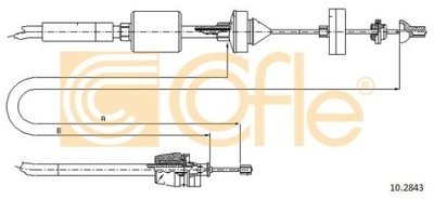 CABLE CONJUNTO DE EMBRAGUE RENAULT KANGOO 98-07  