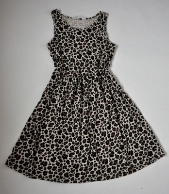 H&M Sukienka Cętki 134-140cm 8-10lat