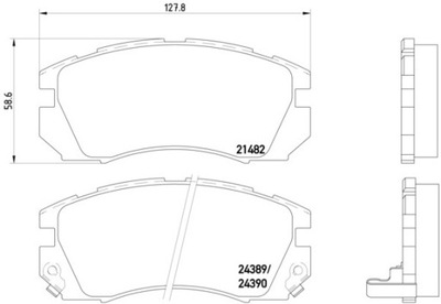 BREMBO P 78 007 КОМПЛЕКТ КОЛОДОК ТОРМОЗНЫХ, ТОРМОЗА TARCZOWE