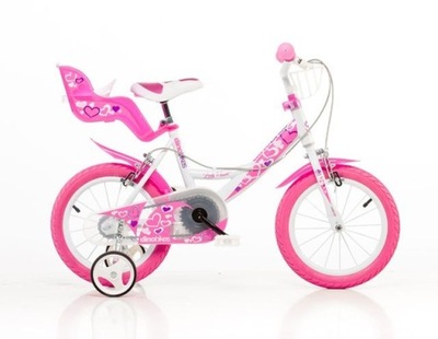 Rower Dziecięcy Dino 14" ACRA - Różowy