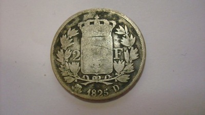 Francja 2 franki 1825 D stan 4