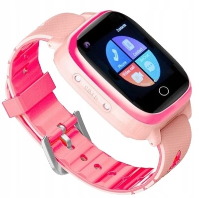 Różowy zegarek dla dziecka smartwatch dziecięcy Garett Life Max 4G Pink