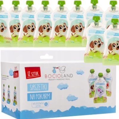 10x WIELORAZOWA SASZETKA NA POKARM JEDZENIE DLA DZIECI DZIECKA NIEMOWLĄT XL