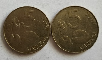 moneta Finlandia 5 marek 1994 1998