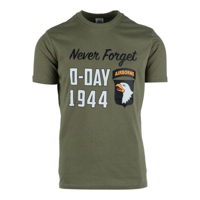 Koszulka T-shirt D-DAY - 101 AB DIV. - LARGE- OLIVE