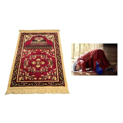 Muzułmański dywanik modlitewny Mata modlitewna muzułmaninem dla mężczyzn i kobiet Ramadan Święto czerwone