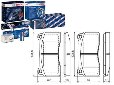 Комплект тормозных колодок тормозных bosch mxd1550ab mxd155 фото №1