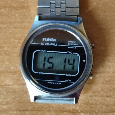 RUHLA LCD Zegarek naręczny kwarcowy made in GDR