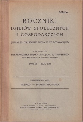 Anna Kutrzebianka - Vesnica – danina miodowa - wyd.1938 - DEDYKACJA