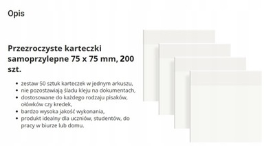 Karteczki samoprzylepne Dalia 7594 50 kartek