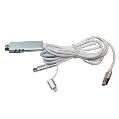 Kabel HDMI do USB-C / microUSB / Lightning 1.8m