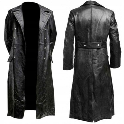 Płaszcz męski czarny klasyczny do bioder N5D%@u+T r. XL