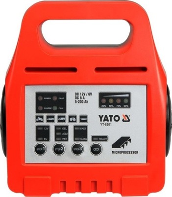 Yato YT-8301 Prostownik elektryczny 6/12V 5-200Ah