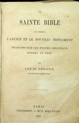 La Sainte Biblie 1901r