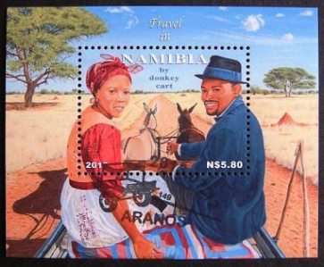 Namibia - Mi B 83 - Zaprzęg osiołków