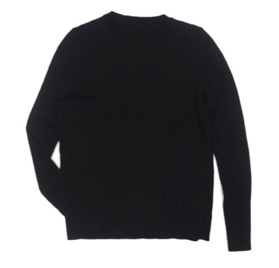 HUGO BOSS Damski Czarny Wełniany Sweter Logo r. XS 34