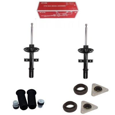 Амортизаторы перед + защита отбойники подушки безопасности подшипник renault captur i 2013- фото №1