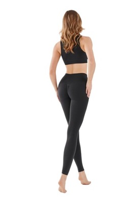 GABRIELLA BEZSZWOWE LEGGINSY Z EFEKTEM PUSH-UP BLACK S/M