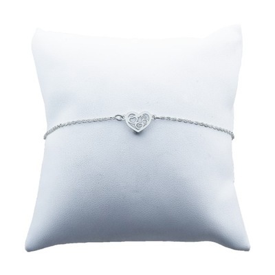 SREBRNA BRANSOLETKA SERDUSZKA