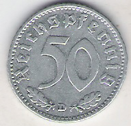 Niemcy 50 pf. 1935 D