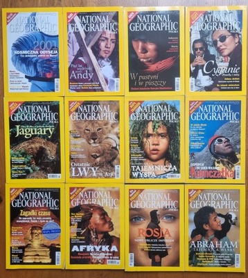 12x NATIONAL GEOGRAPHIC ROK 2001 KOMPLET /266T
