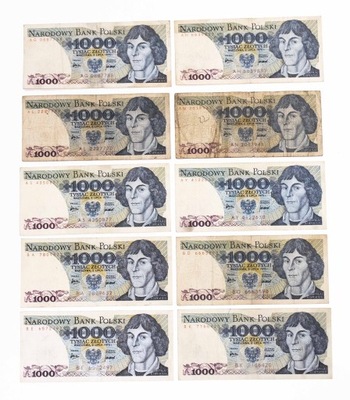 ZESTAW BANKNOTÓW PRL 1000 ZŁ - nr 3