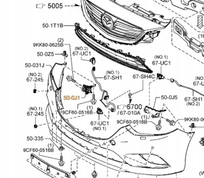 Оригинальный кронштейн бампера prz. pr. mazda 6 фото №1