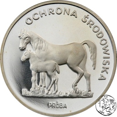 PRL, 100 złotych, 1981, Konie PRÓBA