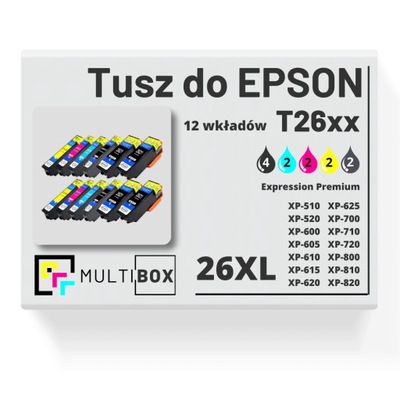 100% NEW Tusz 26XL zamiennik zestaw do Epson XP-615
