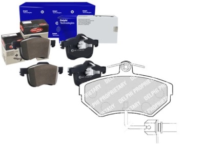 Delphi комплект тормозных колодок тормозных 8eo698151m 8eo6 фото №1