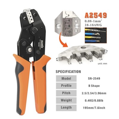 SN-2549 styl A2549 IWISS SN-28B Ratchet Crimper ² 