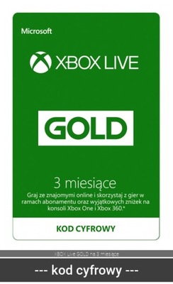 Xbox Live Gold / Xbox Game Pass Core na 3 miesiące