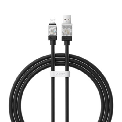 Baseus kabel Lightning do iPhone z USB CoolPlay 1m 2,4A czarny wzmacniany