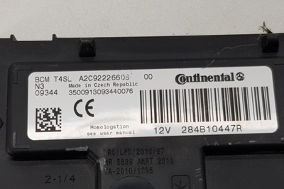 Модуль комфорта dacia sandero ii 284b10447r бензиновый 2019 фото №1