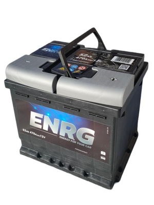 АКУМУЛЯТОР ENRG 12V 52AH 470A +P КЛАСИЧНИЙ BEZOBSŁUGOWY