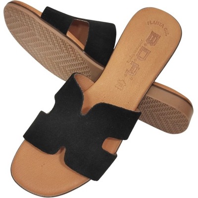 KLAPKI DAMSKIE SKÓRA NATURALNA HISZPAŃSKIE 41