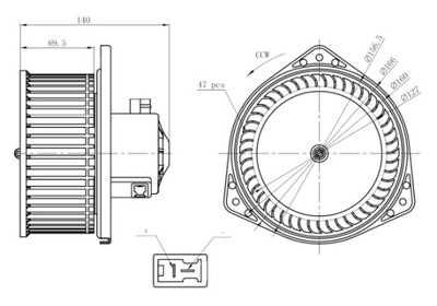 SOPLADOR FORD FIESTA 14D 02- NRF34261  