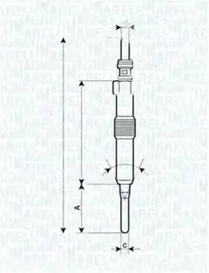 Свічка розжарювання 062900089304 magneti marelli фото №1