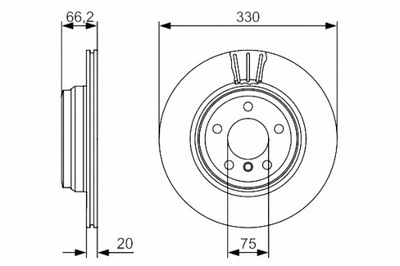 BOSCH ДИСКИ ТОРМОЗНЫЕ ТОРМОЗНЫЕ 2 ШТУКИ. ЗАД BMW 3 F30 F80 3 F31 3 GRAN TURISMO