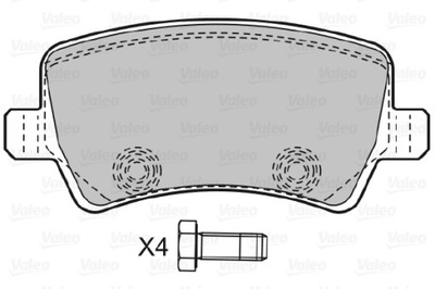 ZAPATAS DE FRENADO VALEO 598928  