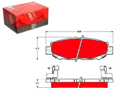 КОЛОДКИ ТОРМОЗНЫЕ TOYOTA ЗАД LEXUS TRW