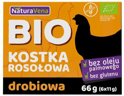 BULION KOSTKI ROSOŁOWE DROBIOWE BEZGLUTENOWE BIO