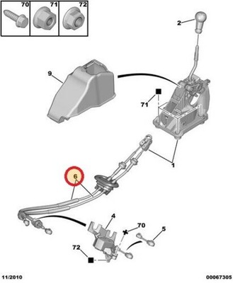 CABLE PALANCA CAMBIOS DE TRANSMISIÓN DAEWOO MATIZ  