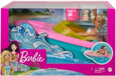 Lalka Barbie na motorówce GRG30