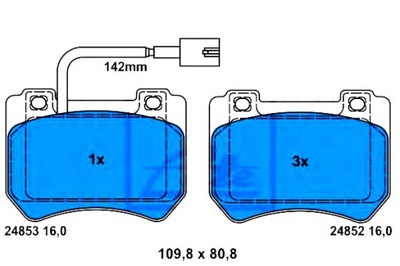 Ate тормозные колодки тормозные alfa romeo 159 brera spider 1 фото №1